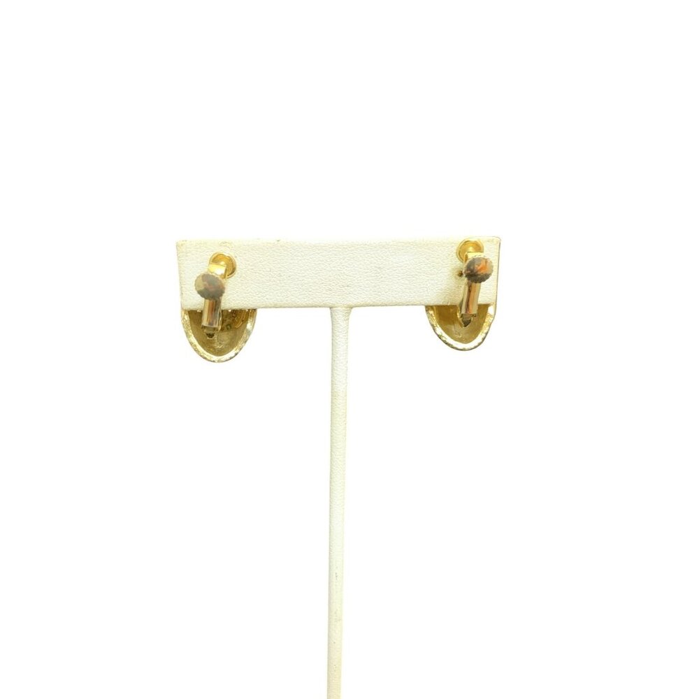 Vintage Kenneth Lane Gold Tone Screw Back Earrings (1756) - Picture 5 of 8